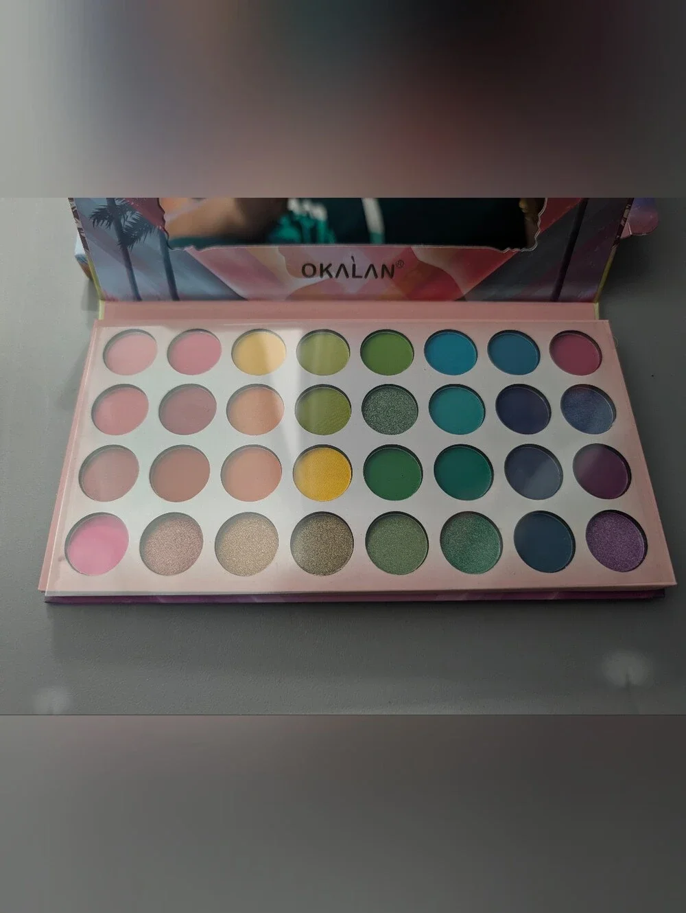 Okalan Take Me Home 32-Color Eyeshadow Palette - Sunset Multi-Color